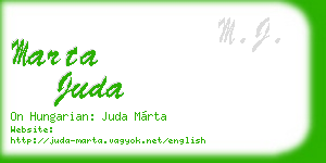 marta juda business card